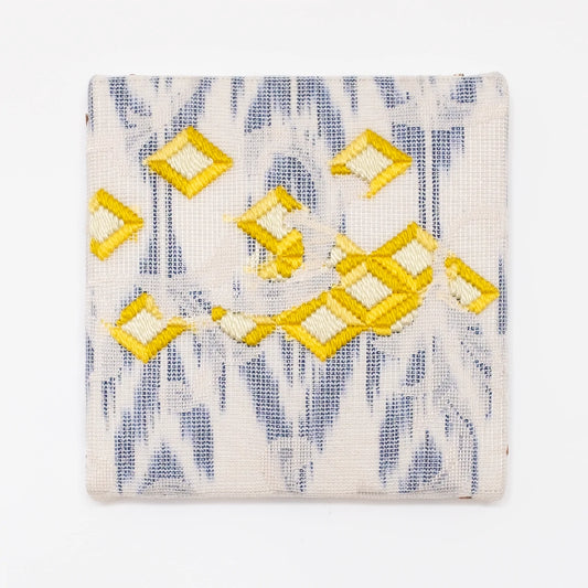 Triple-layer gather-gusset [yellow diamonds]