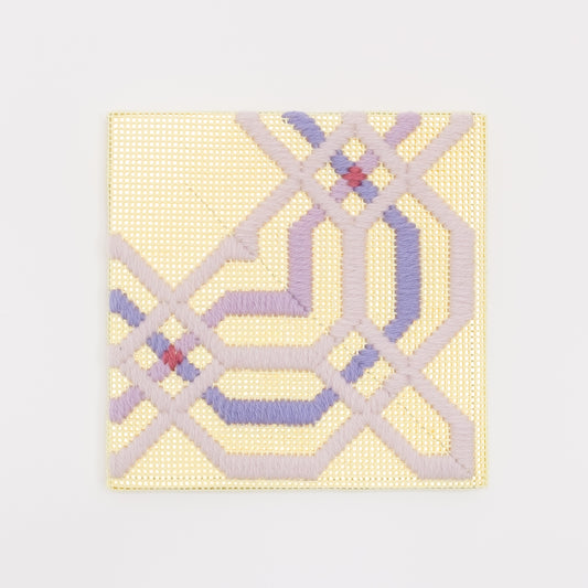 Border fragment [blue-green-peach-(yellow)]
