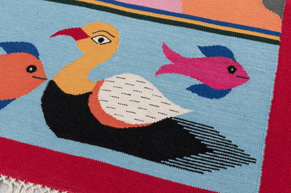 Handwoven Pictorial Rug [lioness]