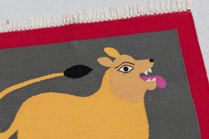 Handwoven Pictorial Rug [lioness]